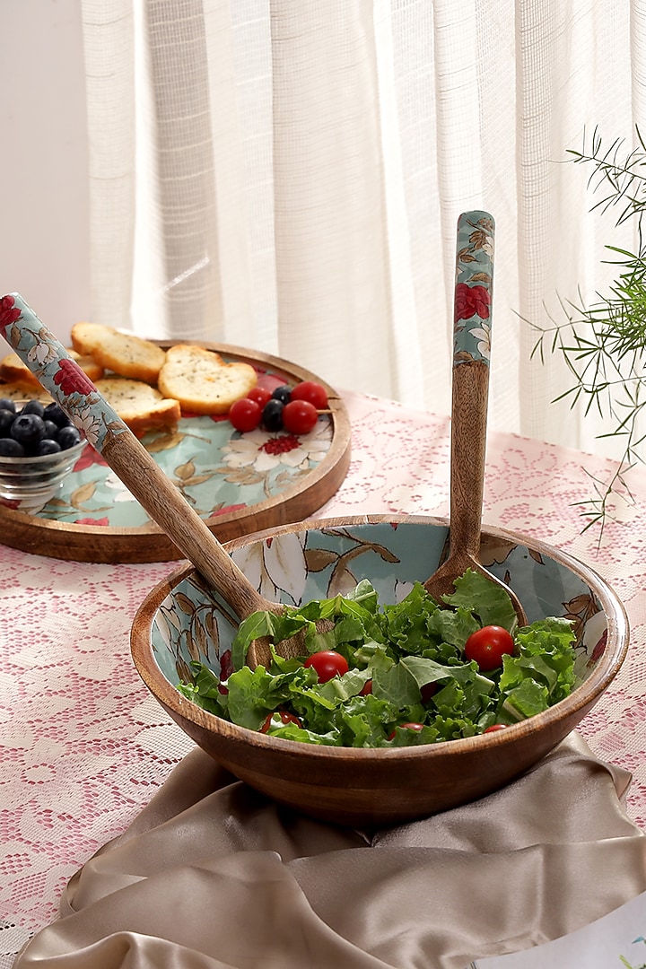 Red Mango Wood Bowl and Spoon set by BLUE ELEPHANT at Pernia's Pop Up Shop