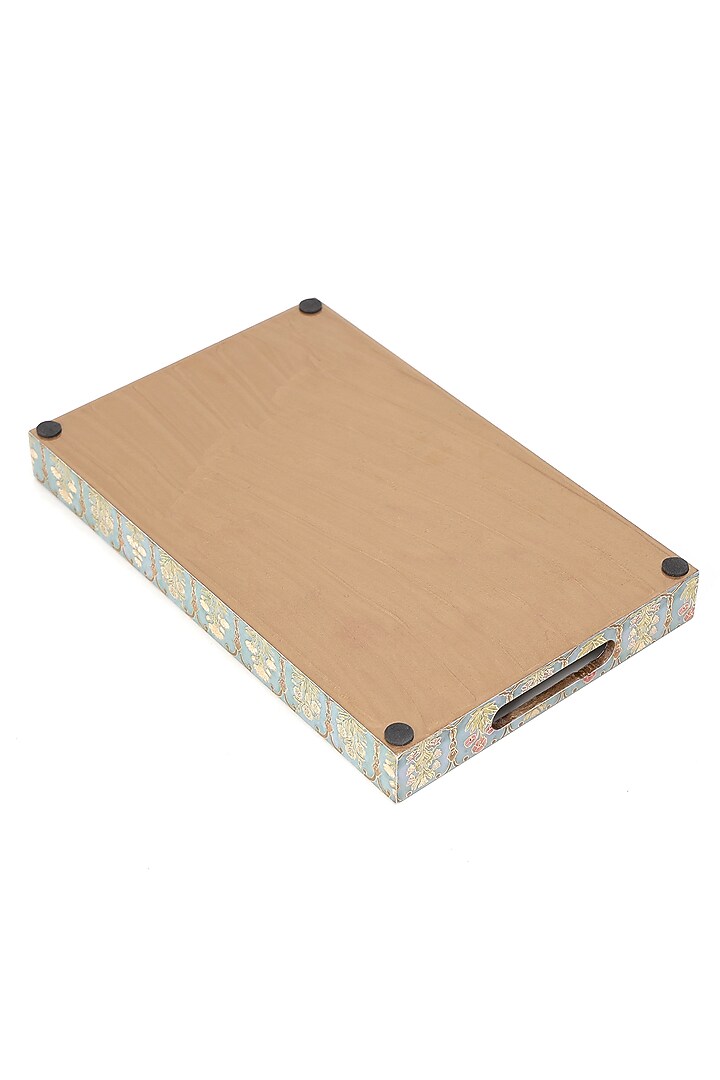 Multi-Colored Wood Printed Tray by BLUE ELEPHANT at Pernia's Pop Up Shop