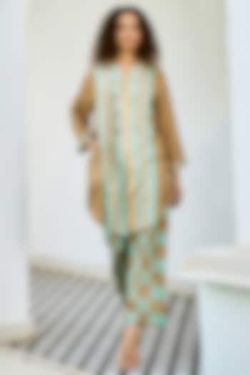 Brown Linen Co-Ord Set by Basil Leaf at Pernia's Pop Up Shop