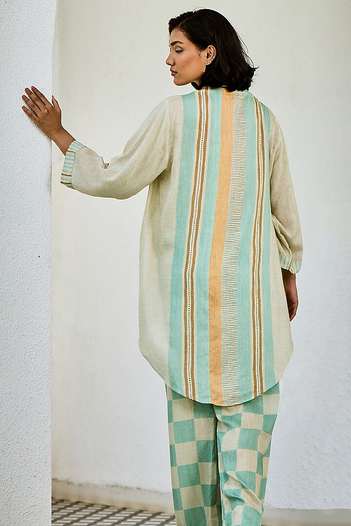 Off-White Linen Co-Ord Set by Basil Leaf at Pernia's Pop Up Shop