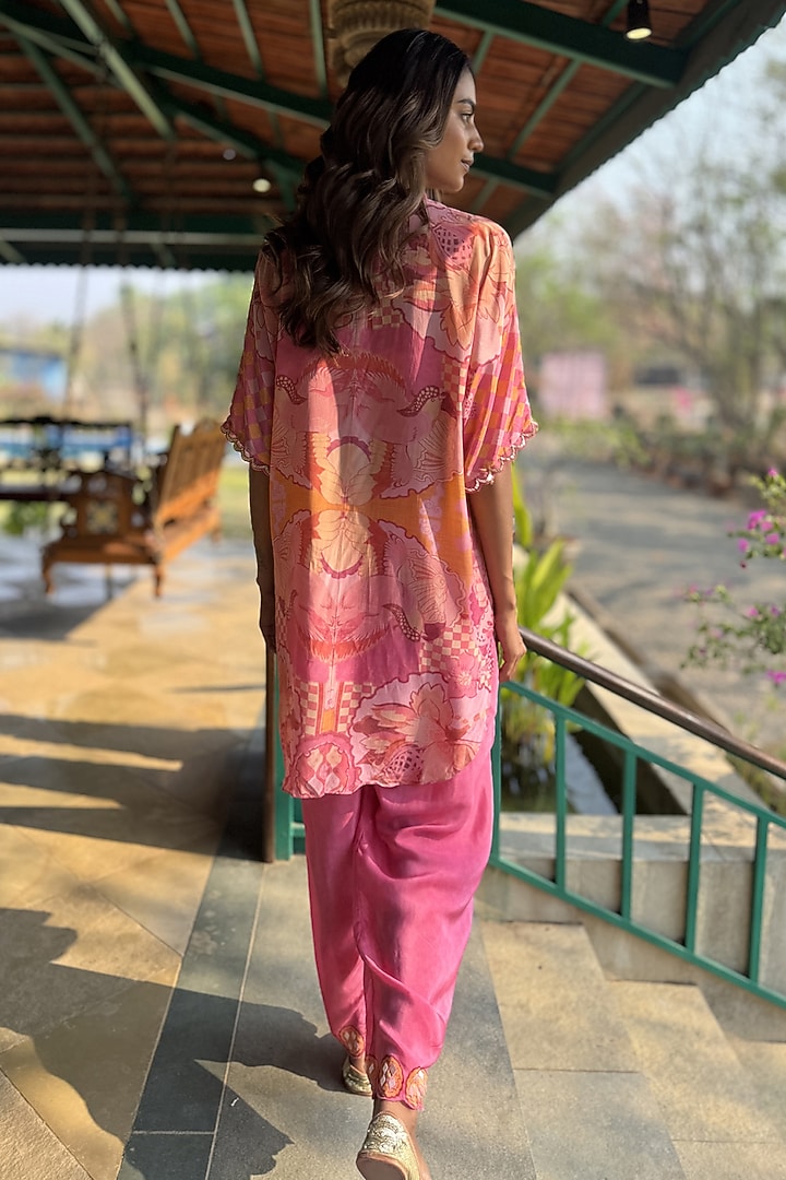 Pink Crepe Co-Ord Set by Basil Leaf at Pernia's Pop Up Shop