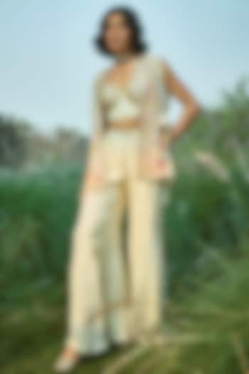 Off-White Tabby Pant Set by Basil Leaf at Pernia's Pop Up Shop