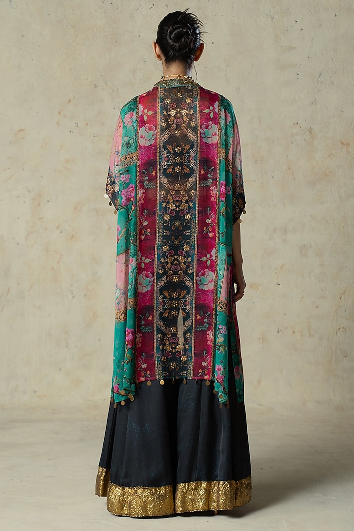 Black Linen Satin Pant Set by Basil Leaf at Pernia's Pop Up Shop