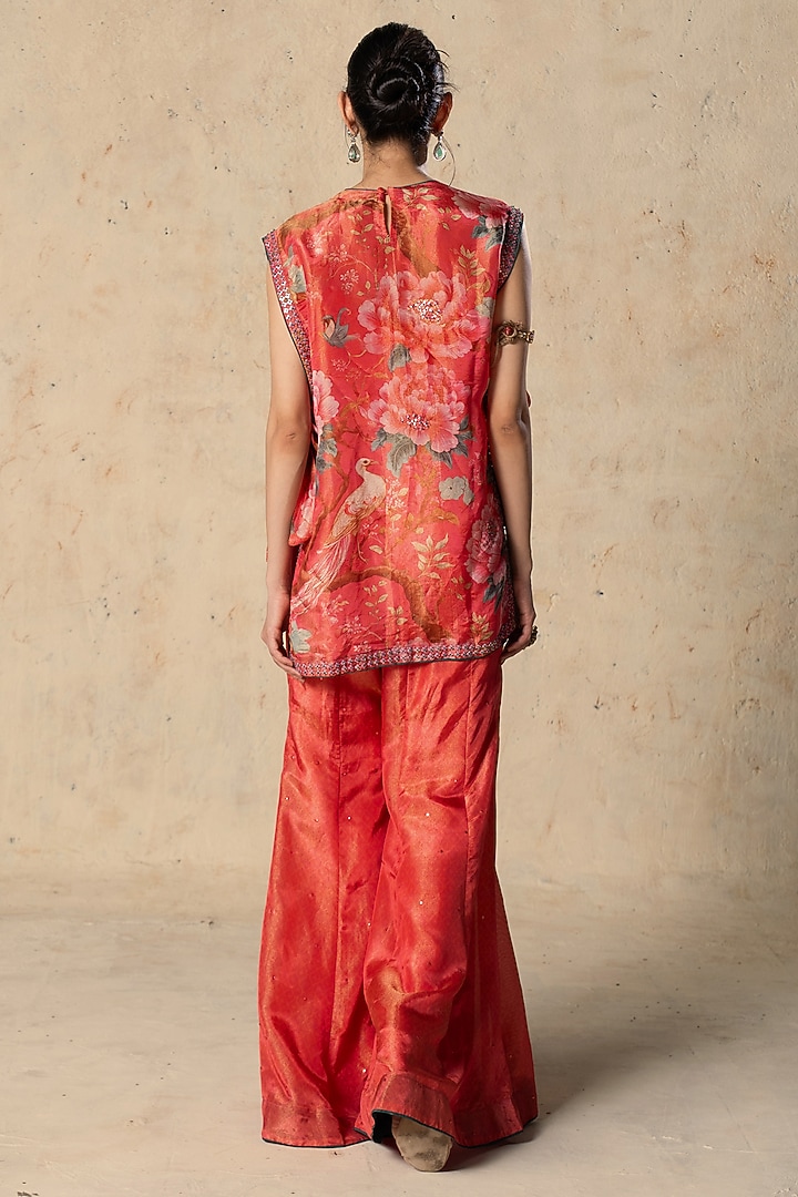 Pink Tissue Printed Co-Ord Set by Basil Leaf at Pernia's Pop Up Shop