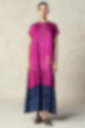 Pink Tussar Kurta Set by Basil Leaf at Pernia's Pop Up Shop