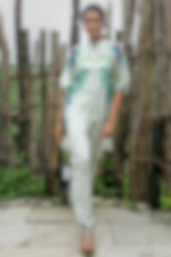 Grey Crepe Co-Ord Set by Basil Leaf at Pernia's Pop Up Shop