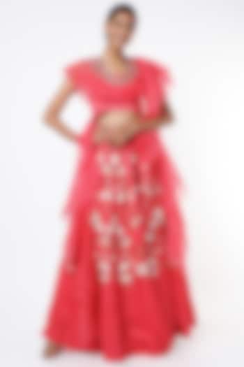 Pink Tussar Wedding Lehenga Set by Basil Leaf at Pernia's Pop Up Shop