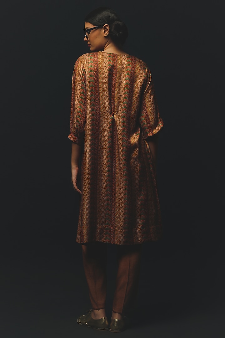 Sage Green Gajji Satin Jacket Set by Basil Leaf at Pernia's Pop Up Shop