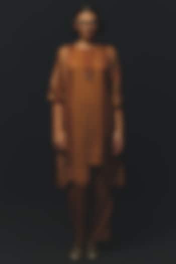 Sage Green Gajji Satin Jacket Set by Basil Leaf at Pernia's Pop Up Shop