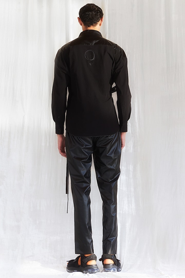 Black Korean PVC Rubber Pants Design by BLONI MEN at Pernia's Pop Up Shop  2024