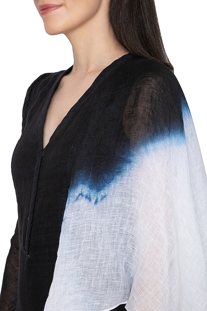 Black Draped Tie-Dye Jumpsuit by BLONI at Pernia's Pop Up Shop