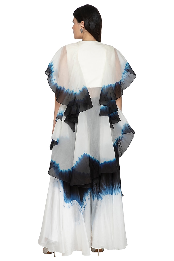 White Tie-Dye Layered Top With Pants by BLONI at Pernia's Pop Up Shop
