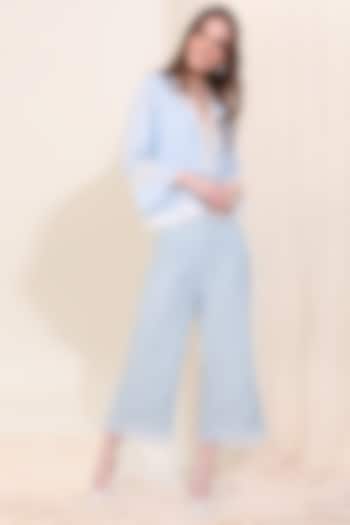 Wispy Blue Crochet Shorts With Top by Blush & M at Pernia's Pop Up Shop