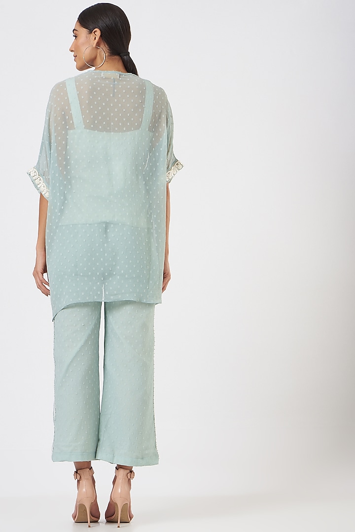 Mint Green Printed Co-Ord Set by Blush & M at Pernia's Pop Up Shop