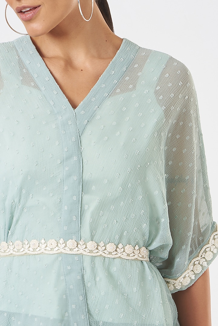 Mint Green Printed Co-Ord Set by Blush & M at Pernia's Pop Up Shop