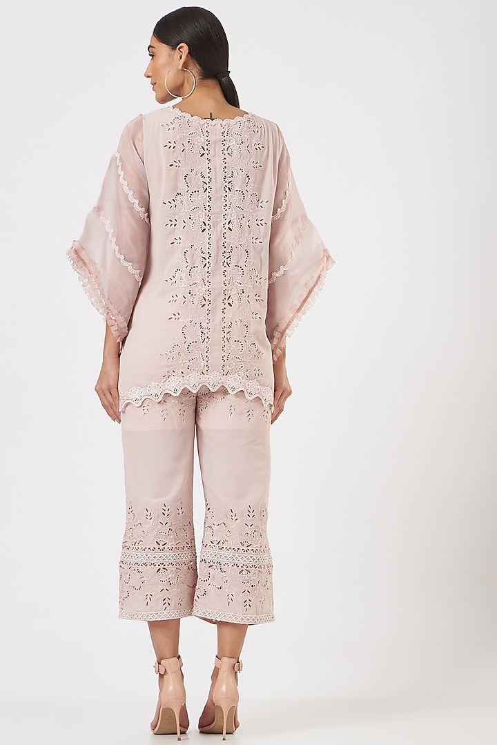Blush Pink Embroidered Co-Ord Set by Blush & M at Pernia's Pop Up Shop