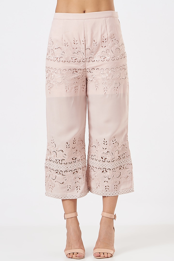 Blush Pink Embroidered Co-Ord Set by Blush & M at Pernia's Pop Up Shop