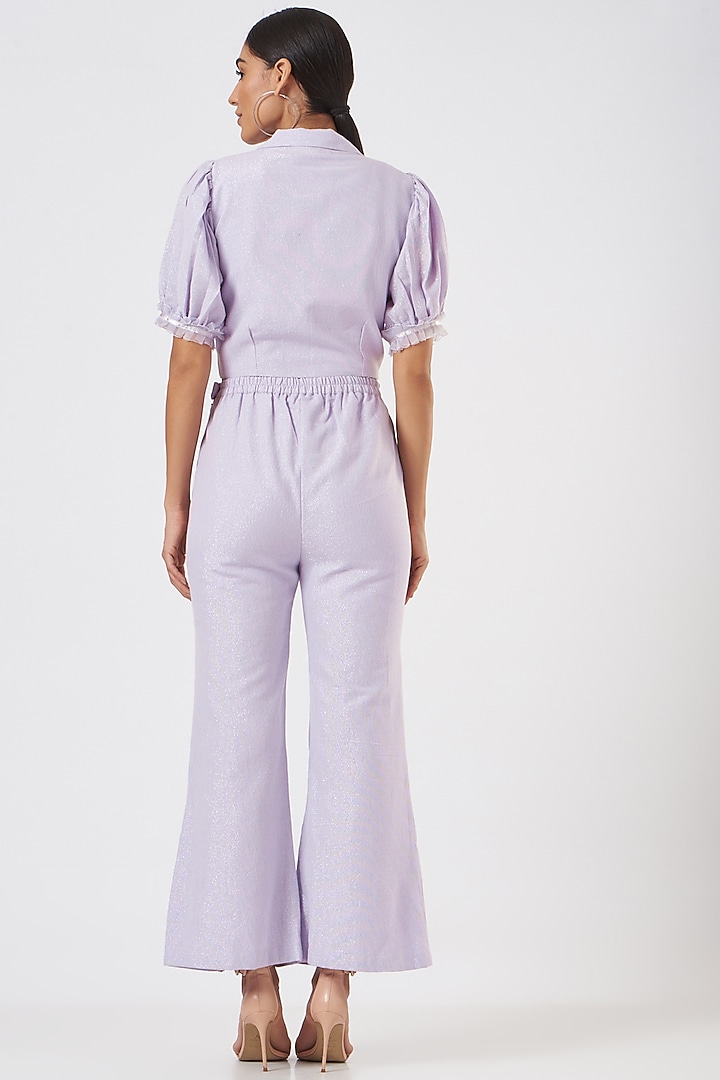 Lilac Shimmer Co-Ord Set With Short Jacket by Blush & M at Pernia's Pop Up Shop