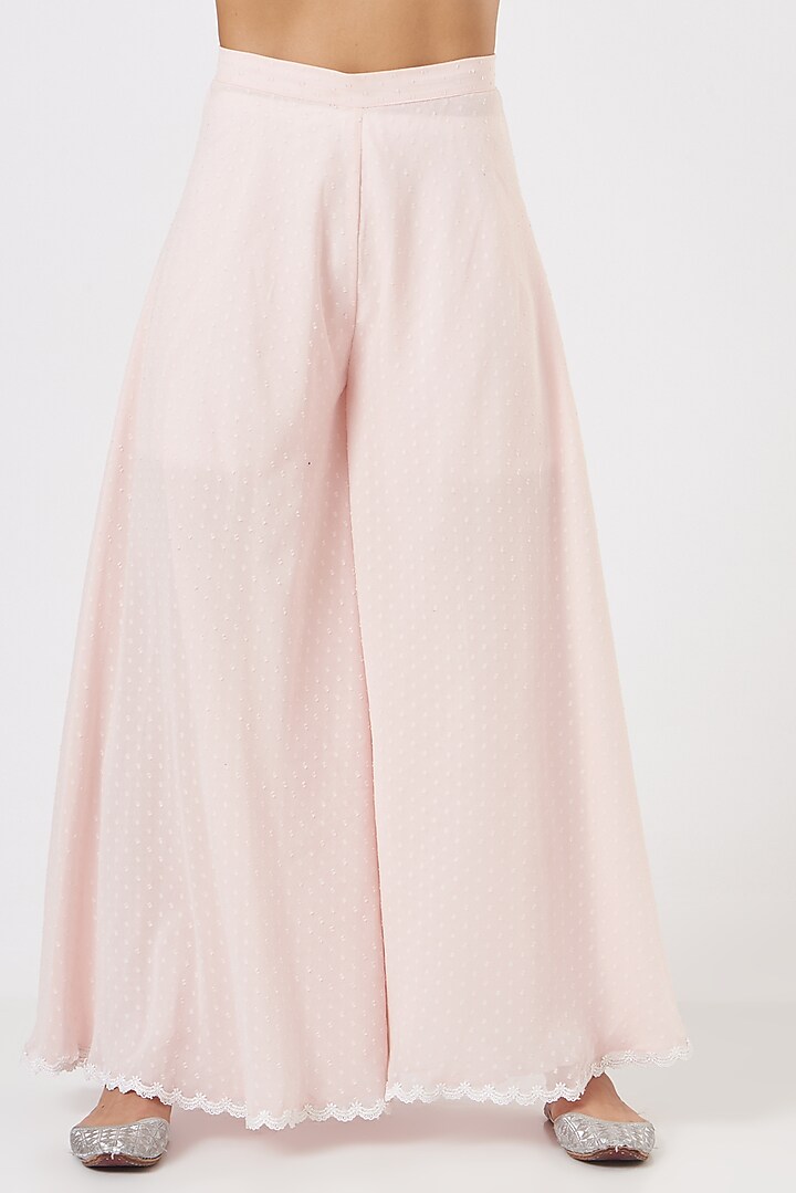 Blush Pink Georgette Kurta Set by Blush & M at Pernia's Pop Up Shop