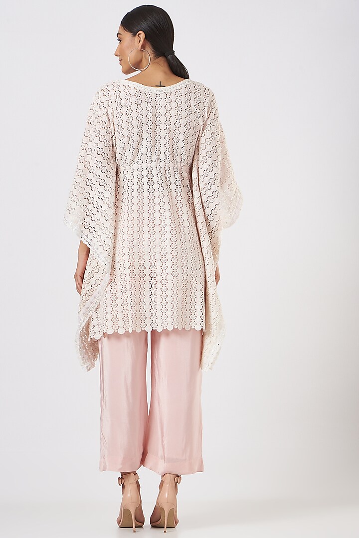 Blush Pink Embroidered Kaftan Set by Blush & M at Pernia's Pop Up Shop