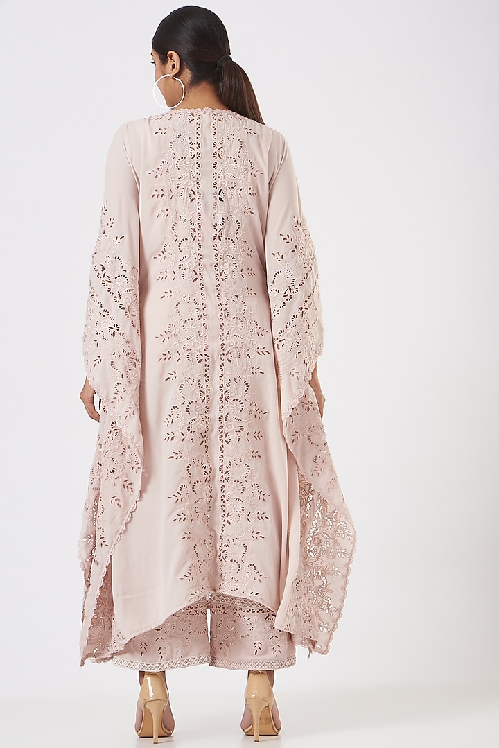 Blush Pink Embroidered Kaftan Set by Blush & M at Pernia's Pop Up Shop