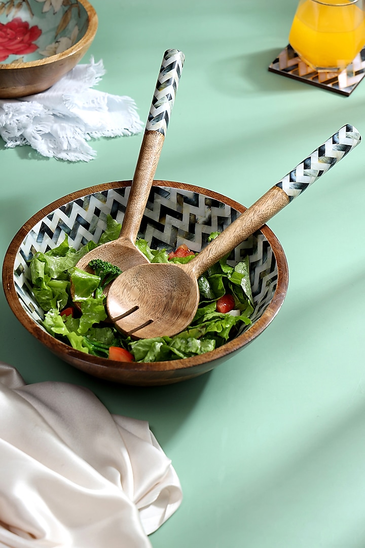 Nude Mango Wood Bowl (Set Of 3) by BLUE ELEPHANT