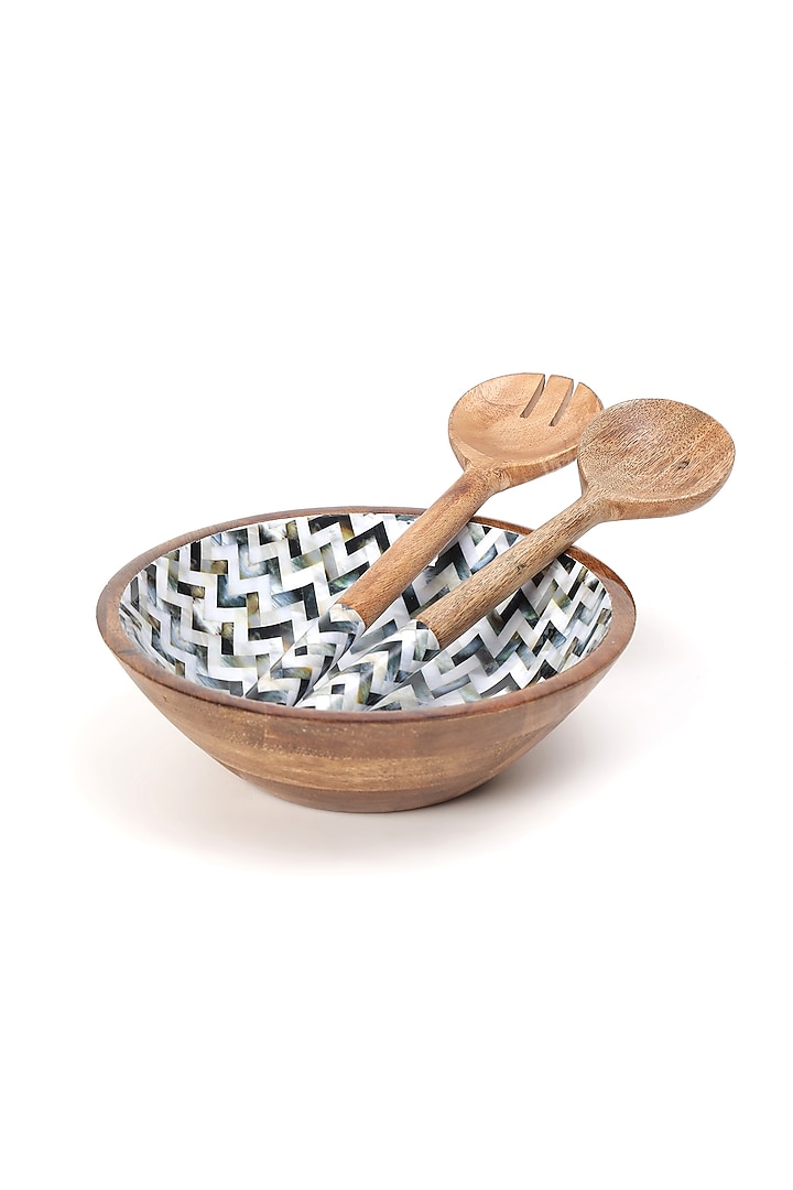 Nude Mango Wood Bowl (Set Of 3) by BLUE ELEPHANT at Pernia's Pop Up Shop