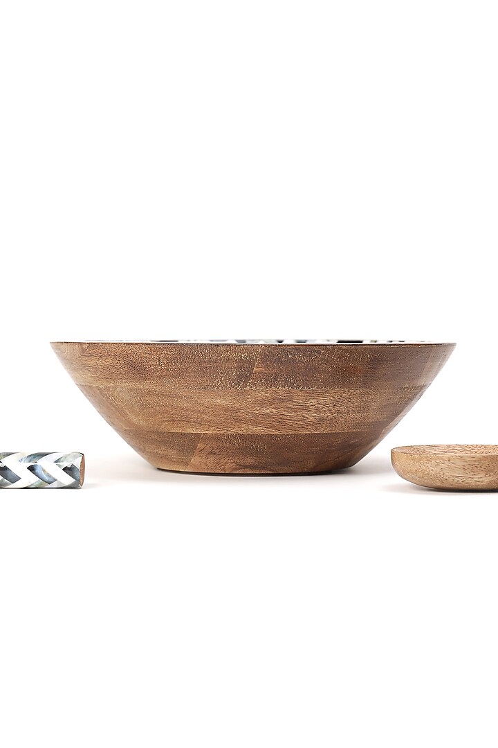 Nude Mango Wood Bowl (Set Of 3) by BLUE ELEPHANT at Pernia's Pop Up Shop