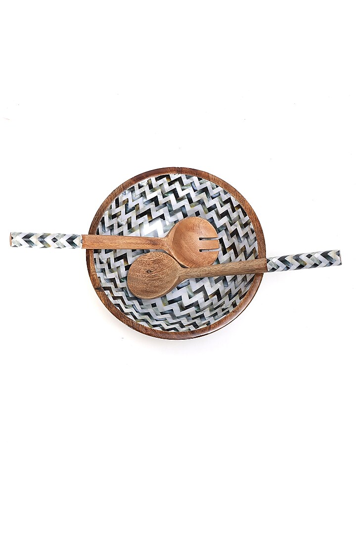 Nude Mango Wood Bowl (Set Of 3) by BLUE ELEPHANT at Pernia's Pop Up Shop