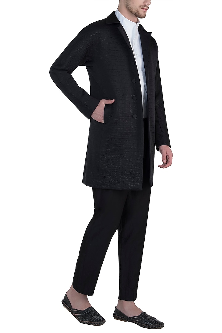 Black embossed jacket available only at Pernia's Pop Up Shop.