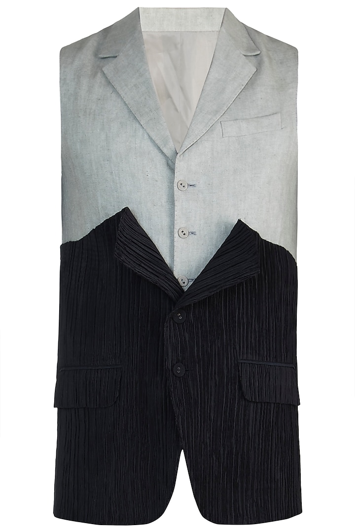 Black deconstructed waistcoat by BLONI