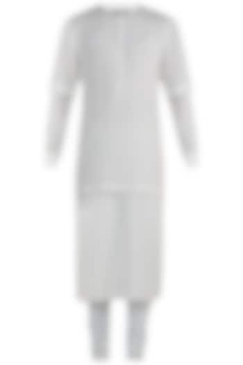 Ivory kurta with churidar by BLONI