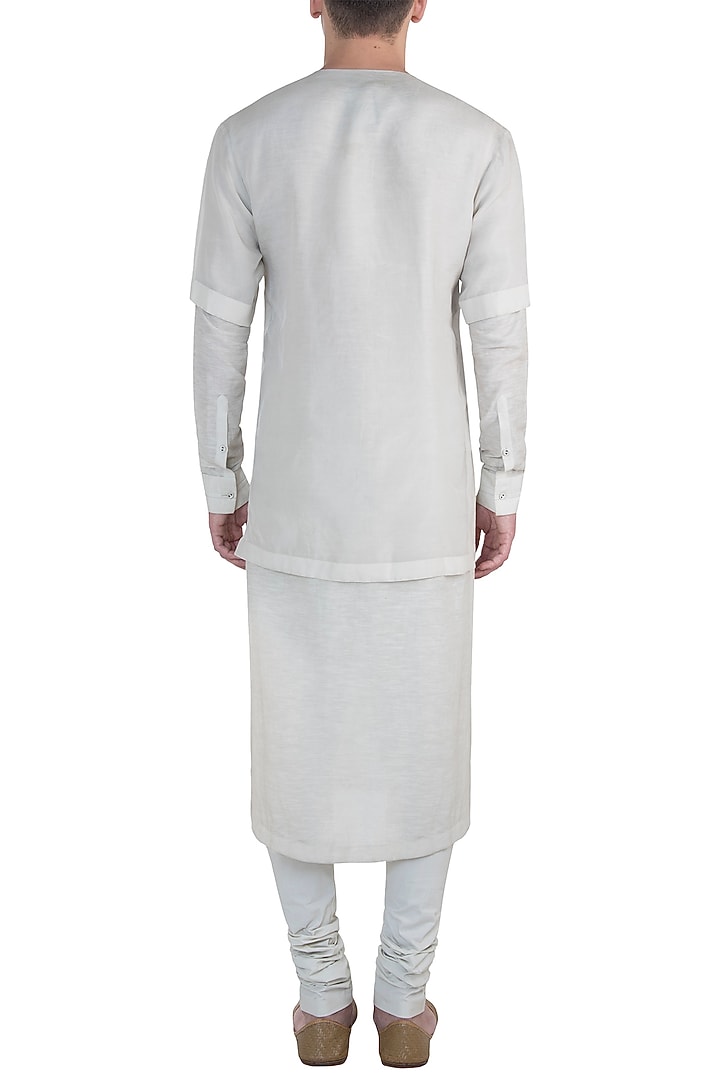 Ivory kurta with churidar available only at Pernia's Pop Up Shop.
