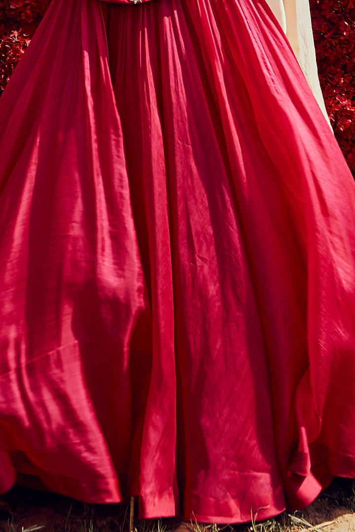 Fuchsia Embroidered Bridal Anarkali Set by Bhumika Sharma at Pernia's Pop Up Shop