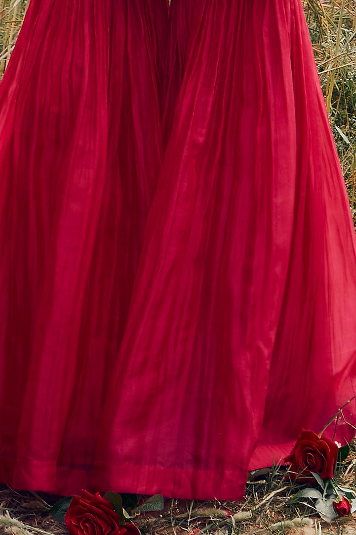 Fuchsia Organza & Shantoon Bridal Sharara Set by Bhumika Sharma at Pernia's Pop Up Shop