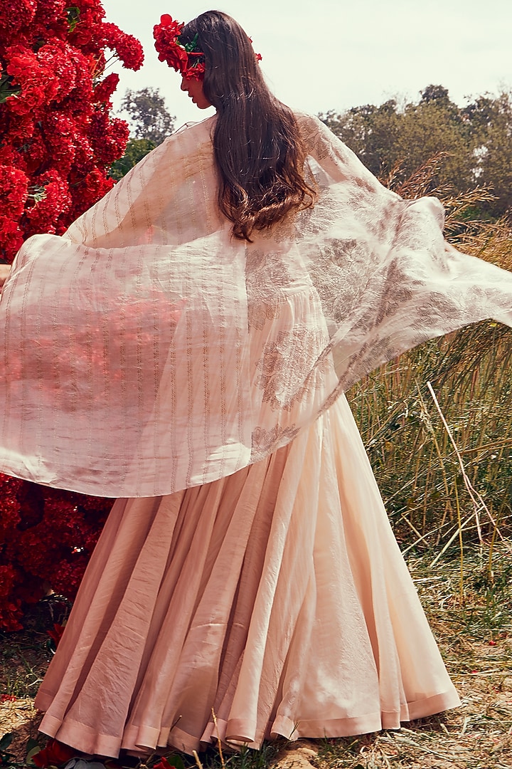 Champagne Wedding Lehenga Set With Embroidery by Bhumika Sharma at Pernia's Pop Up Shop