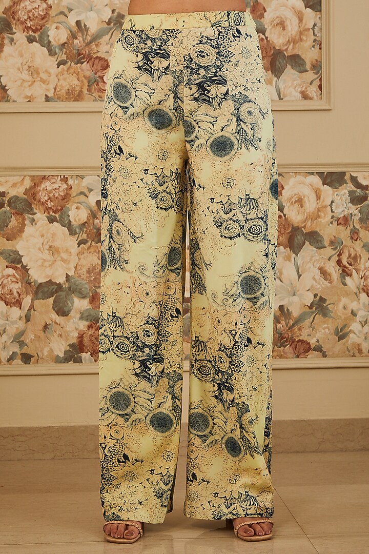 Mint & Blue Georgette Printed Wedding Anarkali Set by Bhumika Sharma at Pernia's Pop Up Shop