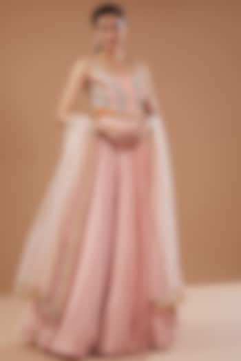 Blush Pink Silk Wedding Lehenga Set by Bhumika Sharma at Pernia's Pop Up Shop