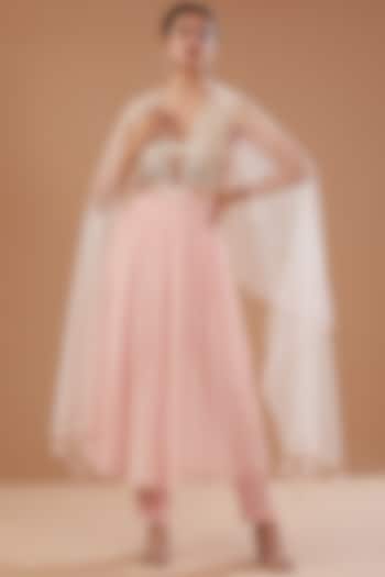 Blush Pink Silk Kurta Set by Bhumika Sharma at Pernia's Pop Up Shop