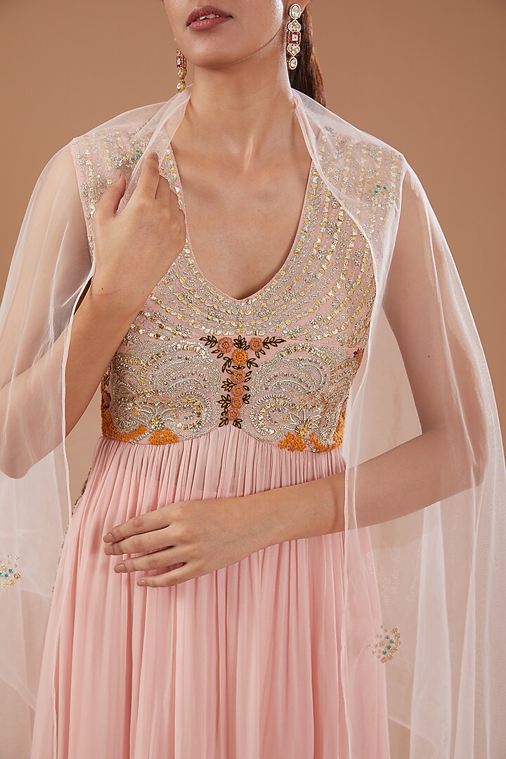 Blush Pink Silk Kurta Set by Bhumika Sharma at Pernia's Pop Up Shop