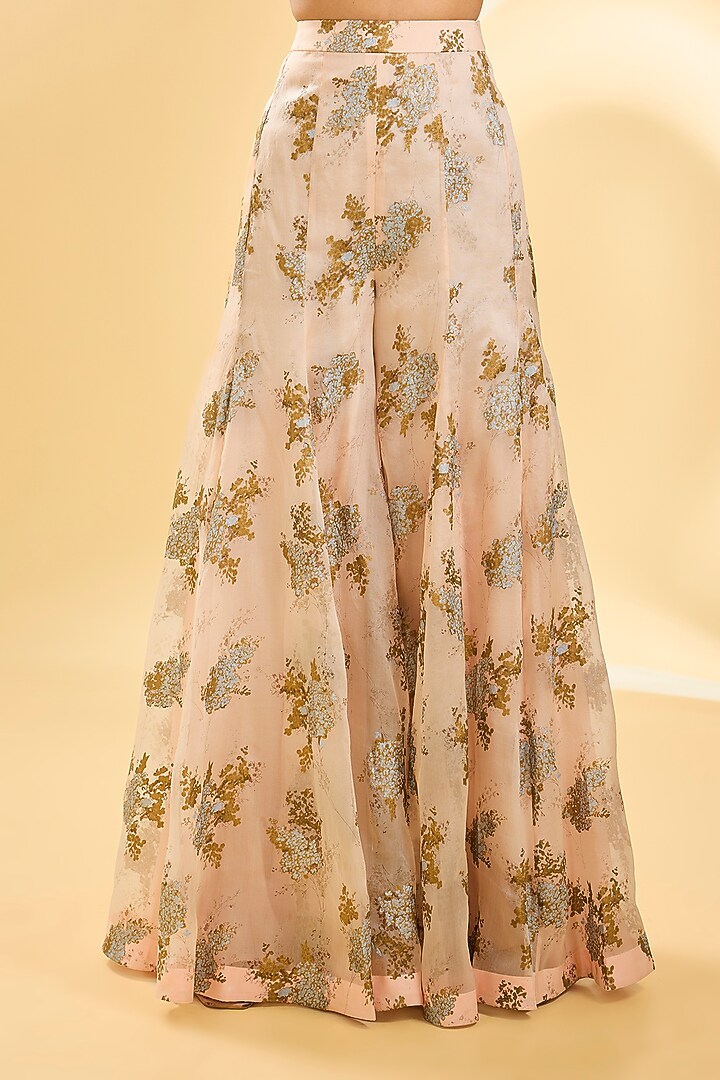 Champagne Net & Organza Bridal Sharara Set by Bhumika Sharma at Pernia's Pop Up Shop