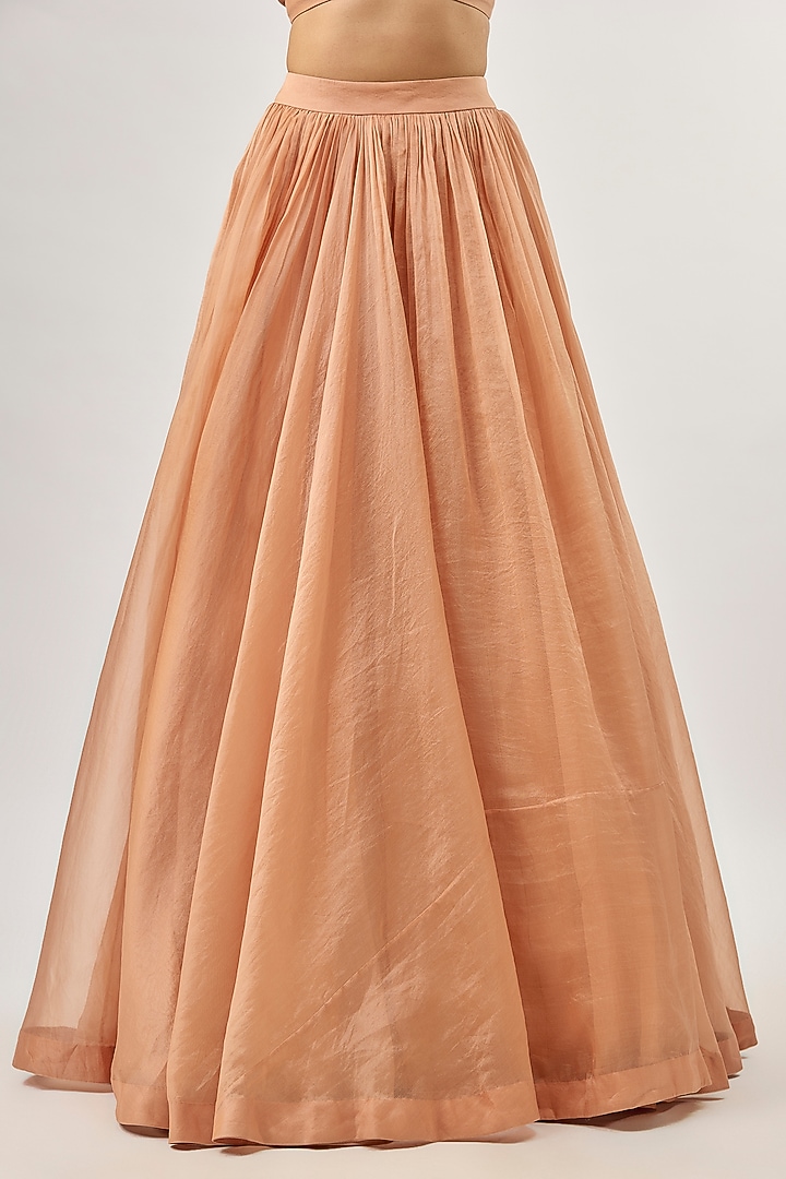 Deep Pink Organza Skirt Set by Bhumika Sharma at Pernia's Pop Up Shop