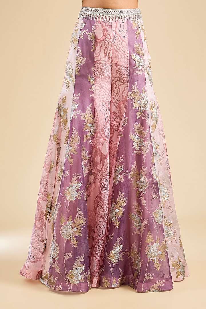 Multi-Colored Organza Printed Bridal Sharara Set by Bhumika Sharma at Pernia's Pop Up Shop