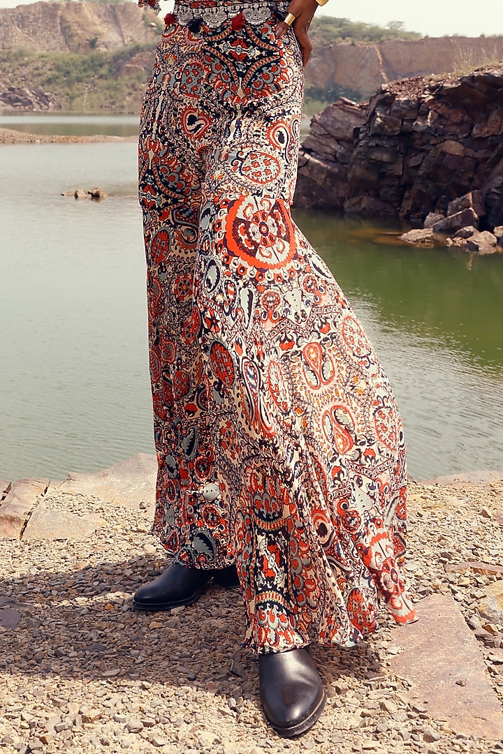 Red Printed Jumpsuit by Bhumika Sharma at Pernia's Pop Up Shop