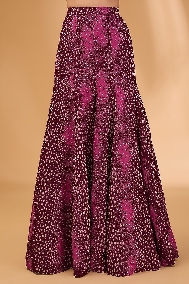 Wine Georgette & Net Bridal Sharara Set by Bhumika Sharma at Pernia's Pop Up Shop