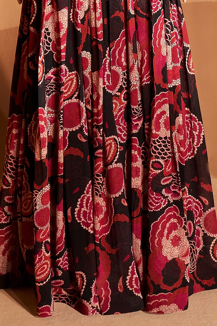 Black & Red Printed Pant Set by Bhumika Sharma at Pernia's Pop Up Shop