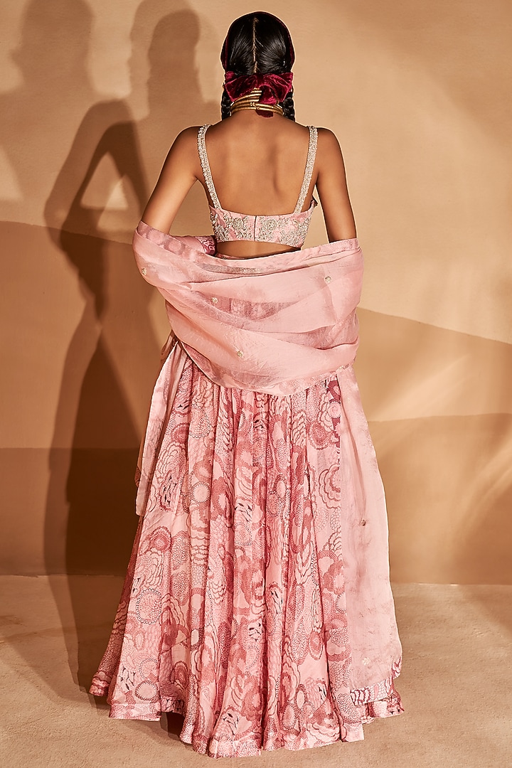 Blush Pink Printed Wedding Lehenga Set by Bhumika Sharma at Pernia's Pop Up Shop