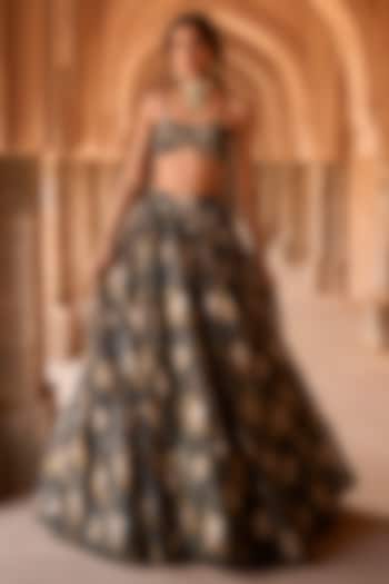 Black Organza Skirt Set by Bhumika Sharma at Pernia's Pop Up Shop