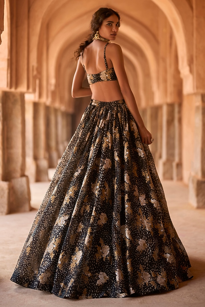 Black Organza Skirt Set by Bhumika Sharma at Pernia's Pop Up Shop