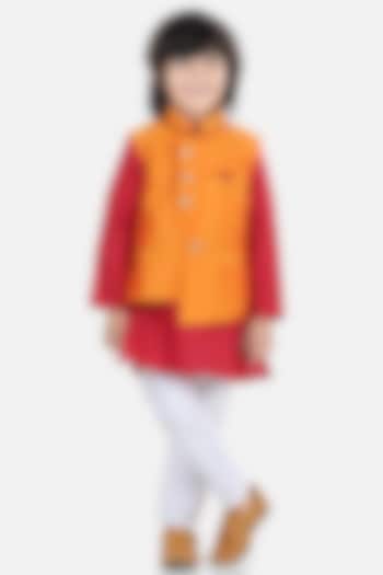 Yellow Dupion Waistcoat For Boys by BownBee at Pernia's Pop Up Shop